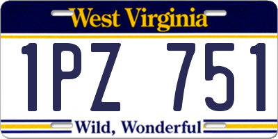 WV license plate 1PZ751