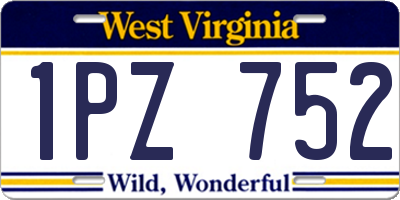 WV license plate 1PZ752