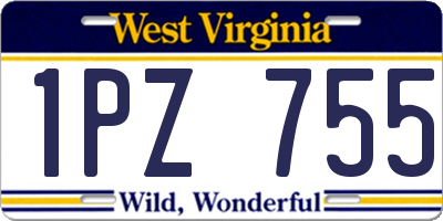 WV license plate 1PZ755