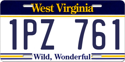 WV license plate 1PZ761