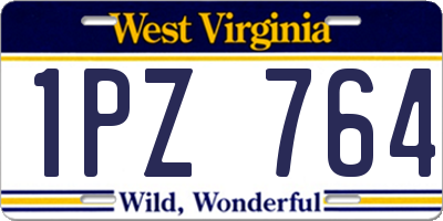 WV license plate 1PZ764