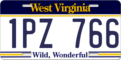 WV license plate 1PZ766