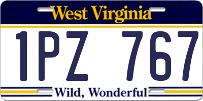 WV license plate 1PZ767