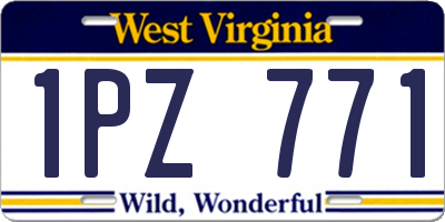 WV license plate 1PZ771