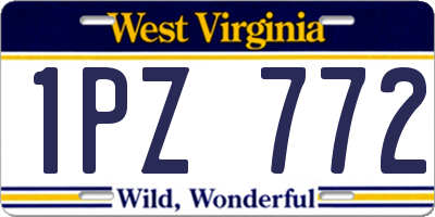 WV license plate 1PZ772