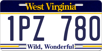 WV license plate 1PZ780