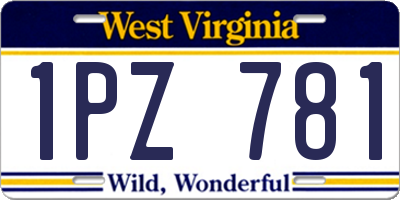WV license plate 1PZ781