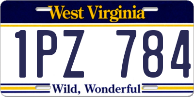 WV license plate 1PZ784