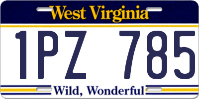 WV license plate 1PZ785