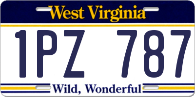 WV license plate 1PZ787