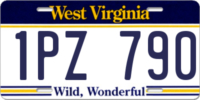WV license plate 1PZ790