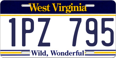 WV license plate 1PZ795