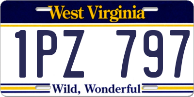 WV license plate 1PZ797