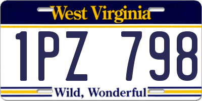 WV license plate 1PZ798