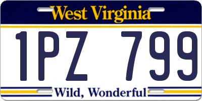 WV license plate 1PZ799