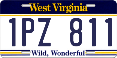 WV license plate 1PZ811