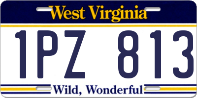 WV license plate 1PZ813