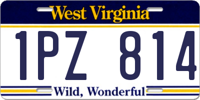 WV license plate 1PZ814