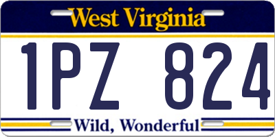 WV license plate 1PZ824
