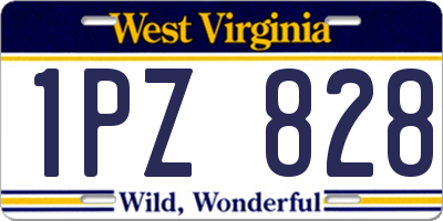WV license plate 1PZ828