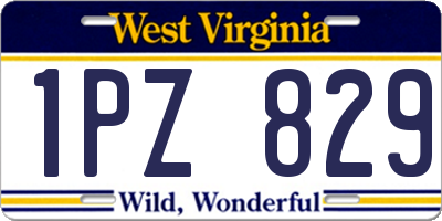 WV license plate 1PZ829