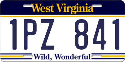 WV license plate 1PZ841
