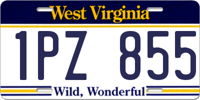 WV license plate 1PZ855