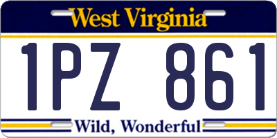 WV license plate 1PZ861
