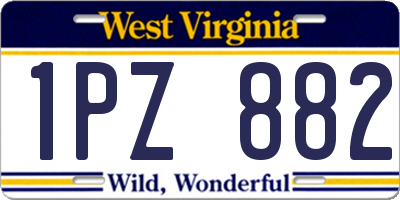 WV license plate 1PZ882