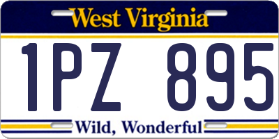 WV license plate 1PZ895