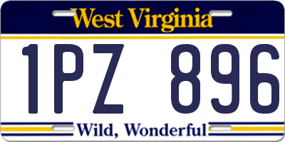 WV license plate 1PZ896