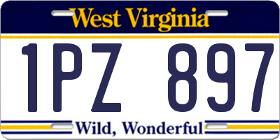 WV license plate 1PZ897