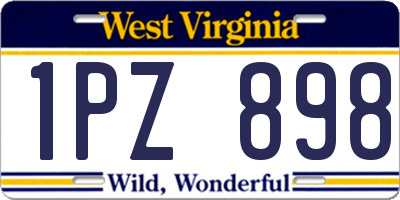 WV license plate 1PZ898