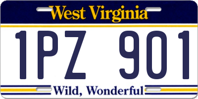 WV license plate 1PZ901