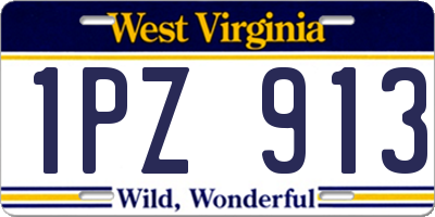 WV license plate 1PZ913