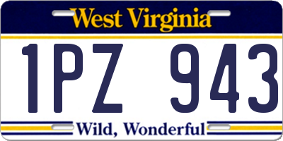 WV license plate 1PZ943