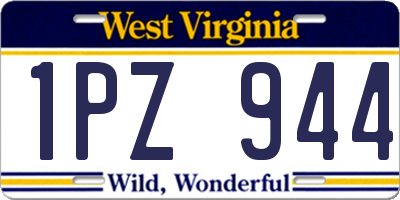 WV license plate 1PZ944