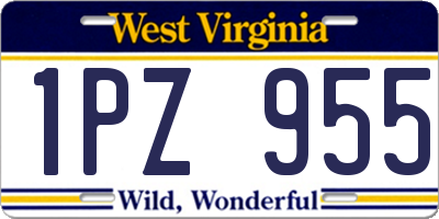 WV license plate 1PZ955