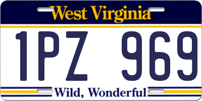 WV license plate 1PZ969