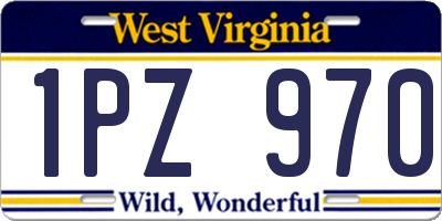 WV license plate 1PZ970