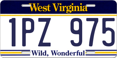 WV license plate 1PZ975