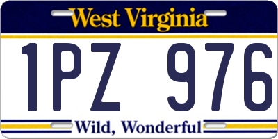 WV license plate 1PZ976