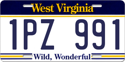 WV license plate 1PZ991