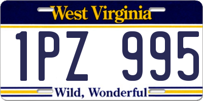 WV license plate 1PZ995