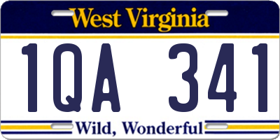 WV license plate 1QA341
