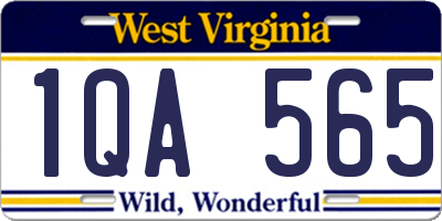WV license plate 1QA565