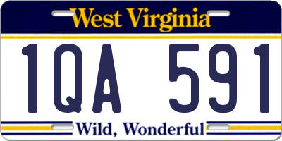 WV license plate 1QA591