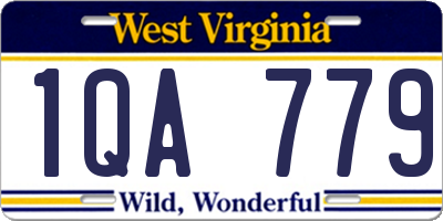 WV license plate 1QA779