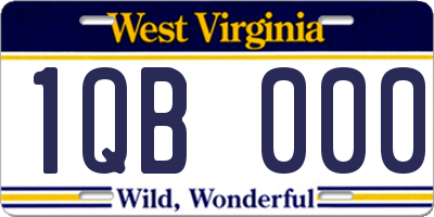 WV license plate 1QB000