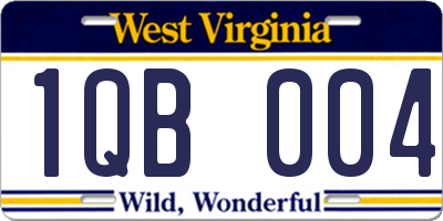 WV license plate 1QB004